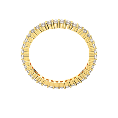 Swarovski Eternity Ring in Yellow Gold Plated Alloy with Clear Crystals