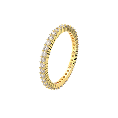 Swarovski Eternity Ring in Yellow Gold Plated Alloy with Clear Crystals