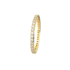 Swarovski Eternity Ring in Yellow Gold Plated Alloy with Clear Crystals