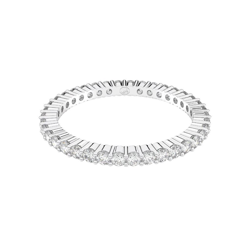 Anillo de eternidad Swarovski con cristales Swarovski luminosos, línea Vittore