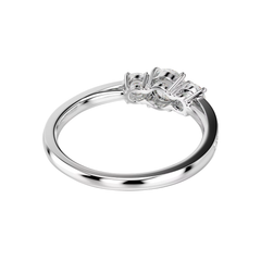 Swarovski Trilogy Ring with White Stones in White Rhodium
