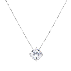 Amen Solitario White 40mm Necklace CLSO40BB