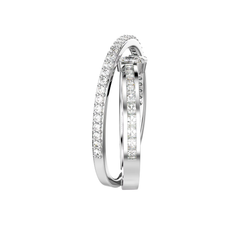 Anillo Swarovski Hyperbola Line de dos bandas con piedras luminosas
