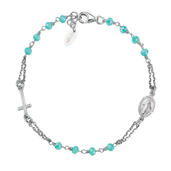 Bracciale Amen Rosario Con Cristalli Colorati BROB