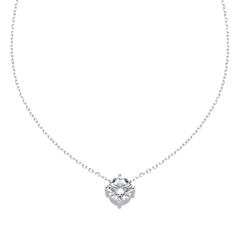 Amen Solitario White 40mm Necklace CLSO40BB