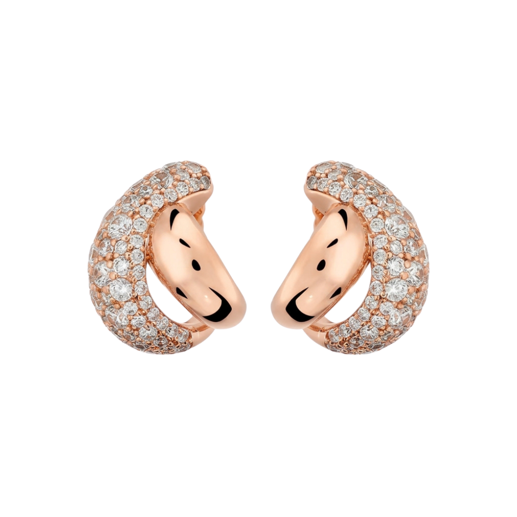 Bronzallure Cubic Zirconia Pavé Intertwined Earrings -