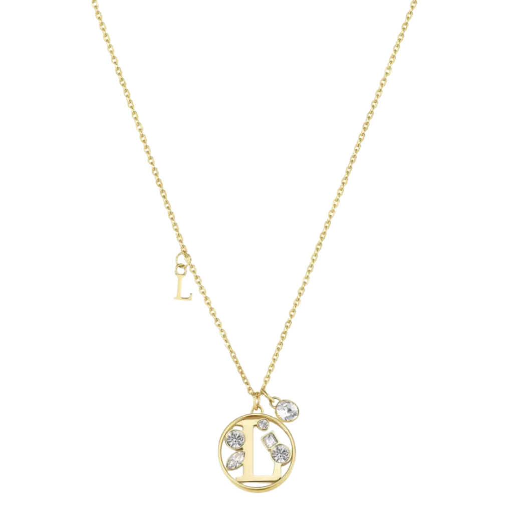 Brosway Chakra Alphabet Necklace with Initial L in Gold