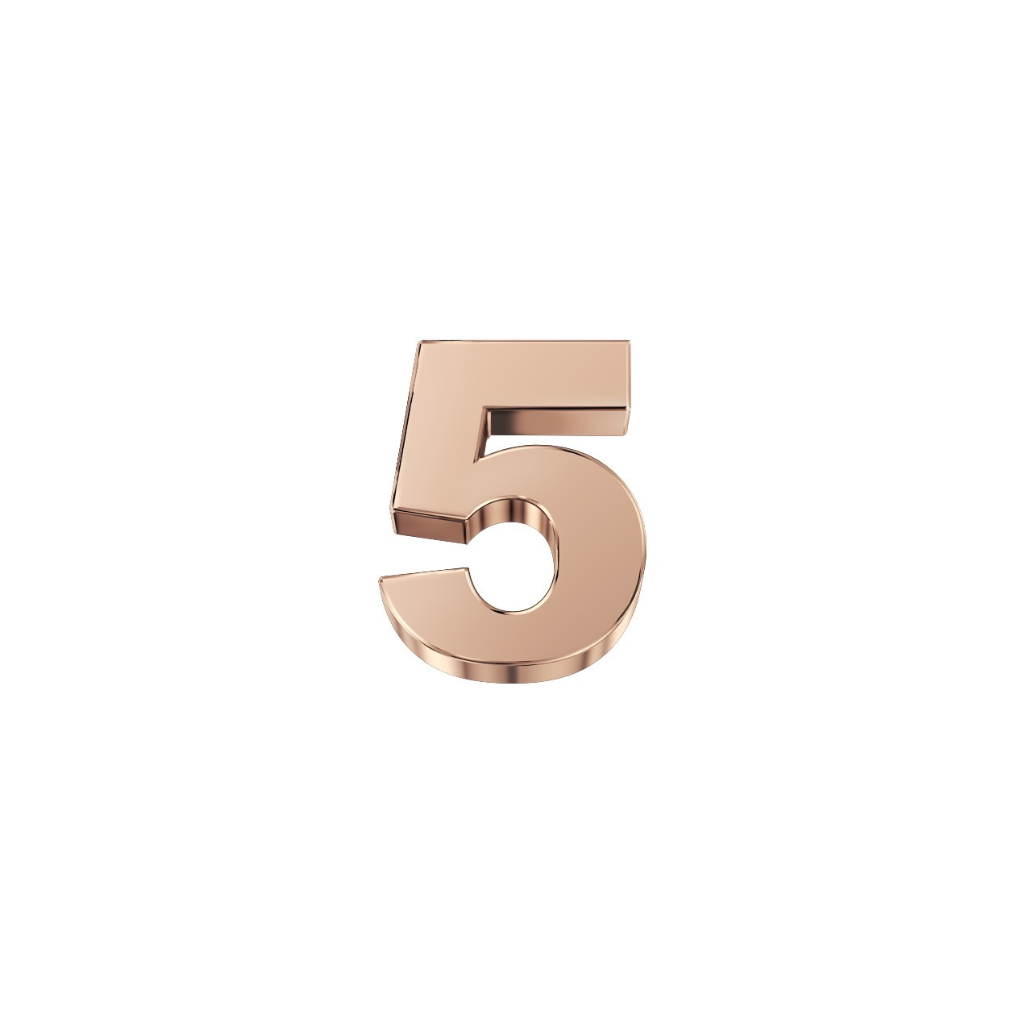 Charm Elements Numero 5 in Oro rosa DCHF3332N5
