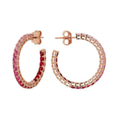 Orecchini Bronzallure A Cerchio Con Cubic Zirconia Effetto Dégradé Grandi -