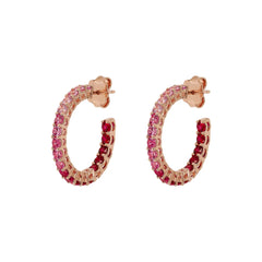 Orecchini Bronzallure A Cerchio Con Cubic Zirconia Effetto Dégradé Medi -
