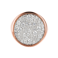 Anillo Bronzallure Chevalier Pavè en Dorado Rosado