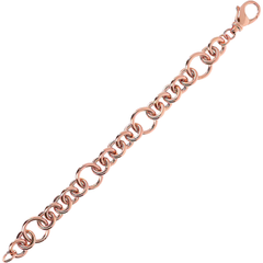 Bracciale Bronzallure Catena Rolò E Anelli In Golden Rosé WSBZ01844.R