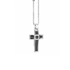 Collana Zancan Uomo Argento con Croce EXC613