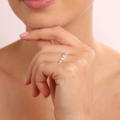 Bronzallure Riviera Ring with Square-Cut Cubic Zirconia