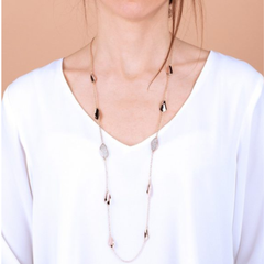 Bronzallure Necklace With Pavé Leaves