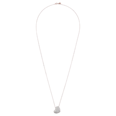 Collar largo Bronzallure con colgante de corazón y circonitas blancas