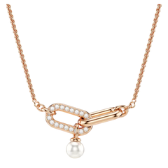 Collana Swarovski Constella Placcata Oro Rosa a Catena Con Perla 5728589