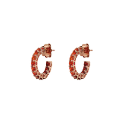 Orecchini Bronzallure A Cerchio Con Cubic Zirconia Arancione Effetto Dégradé Piccoli WSBZ02118.ORANGE