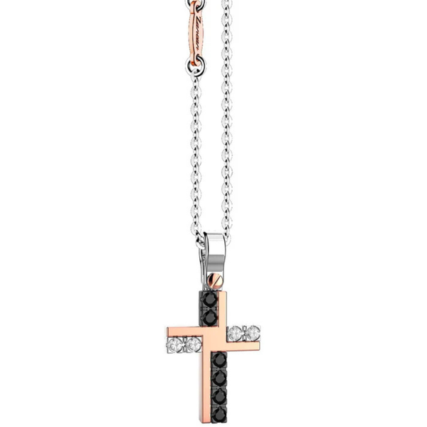Collana Zancan in Oro Bianco 18Kt con Croce EC910RB