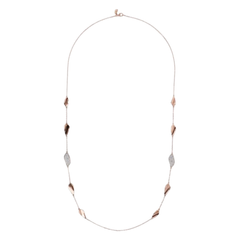 Bronzallure Necklace With Pavé Leaves
