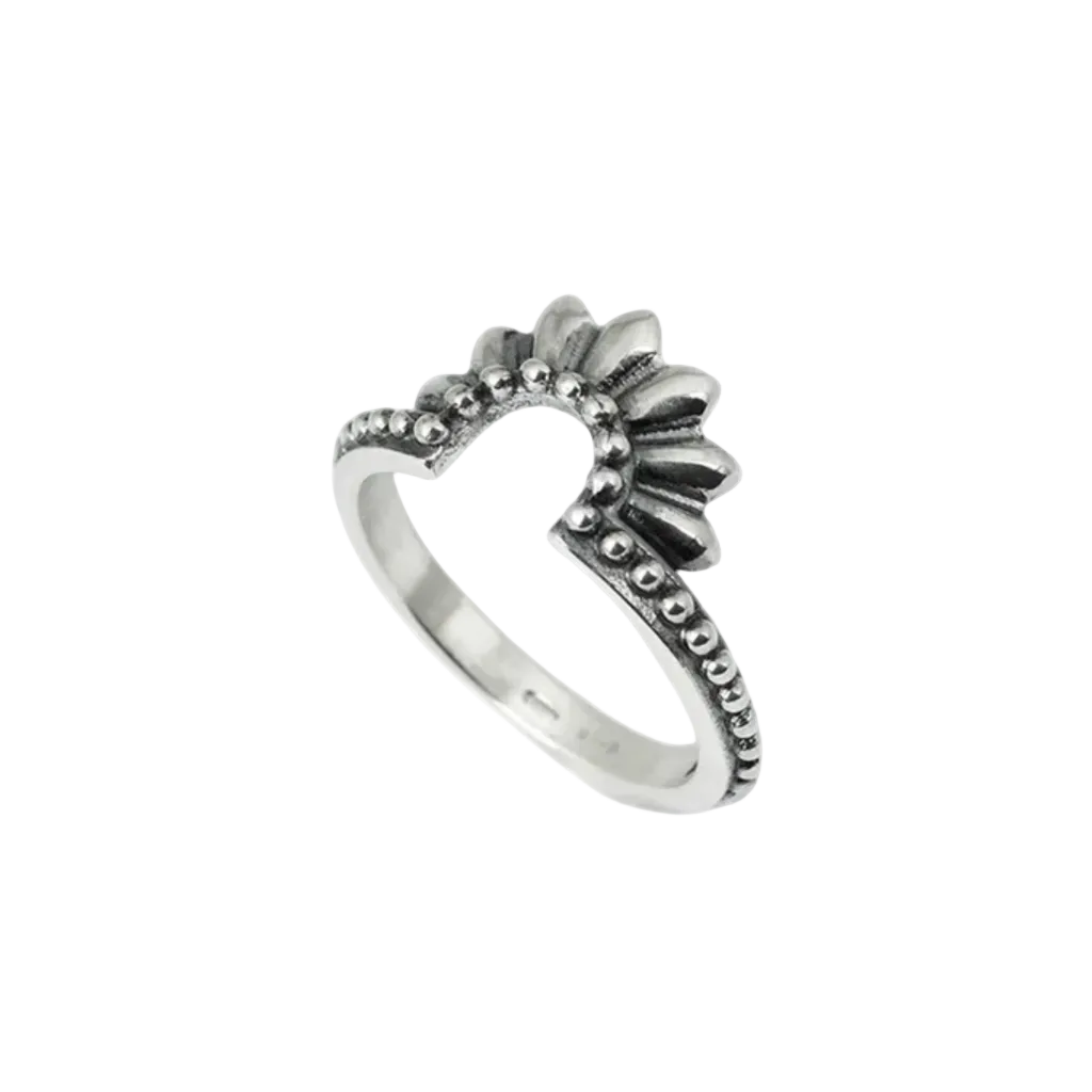 Nove25 Ethnic Floral Band Ring