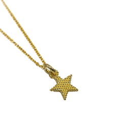 Colgante de collar Nove25 con estrella puntiaguda dorada
