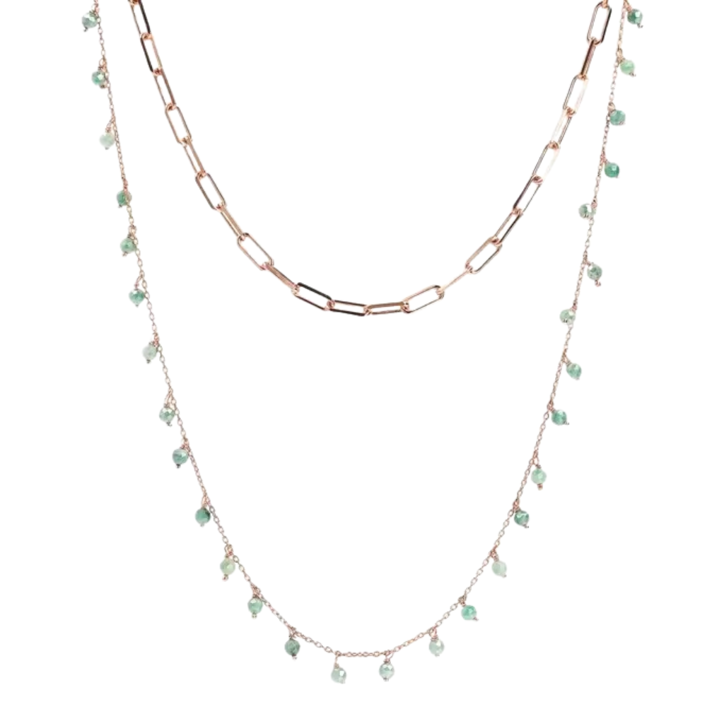 Collana Bronzallure Due Fili Verde WSBZ01919.EMO