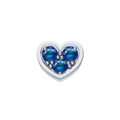 Charm Elements Cuore In Oro Bianco E Zaffiri DCHZ3851