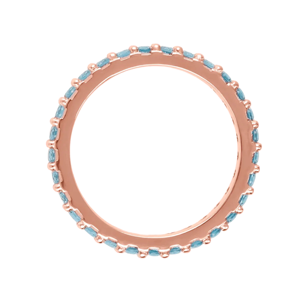 Anello Bronzallure Veretta Con Cristalli In Bronzo Placcato Oro Rosa 18 kt WSBZ01993.BLU-52