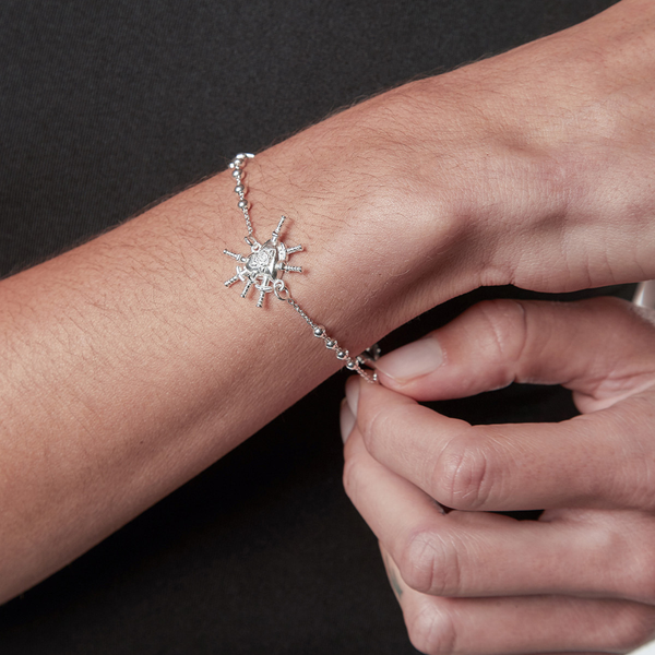 Bracciale Nove25 Rosario Cuore a 7 Spade N25BRA00390-S