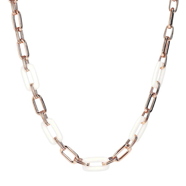 Collana Bronzallure Forzatina E Anelli In Agata Bianca WSBZ01737.WAG