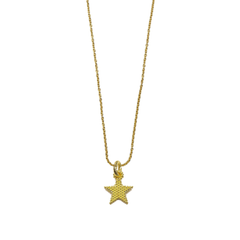 Colgante de collar Nove25 con estrella puntiaguda dorada