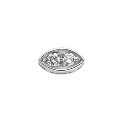 Elements Navette en oro blanco y diamantes de 0,04 ct