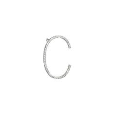 Collar Rebecca My World de plata con colgante de letra inicial C y circonitas