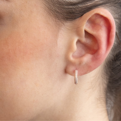 Nove25 Single Earring Rose Shiny Hanger Rose Gold Plated