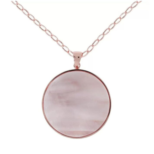 Bronzallure Necklace with Maxi Mother-of-Pearl Pendant