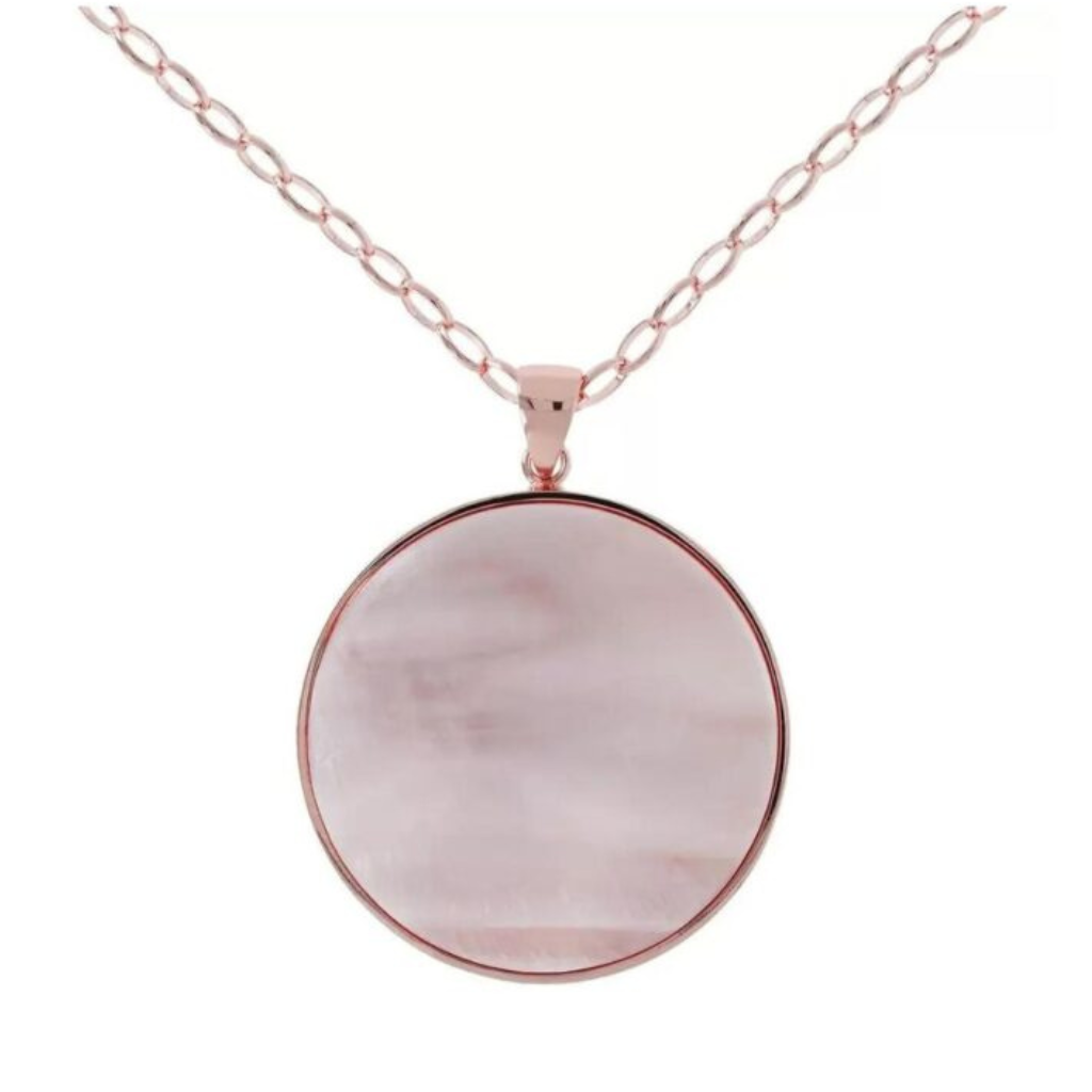 Bronzallure Necklace with Maxi Mother-of-Pearl Pendant