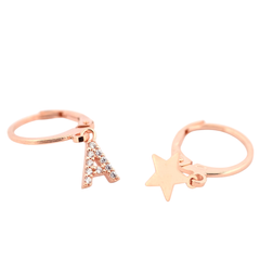 Versari Initial Pavè Earrings