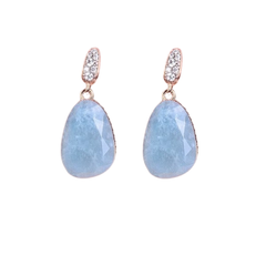 Orecchini Bronzallure Pendenti Con Acquamarina Milk E Zirconi WSBZ01536.MK