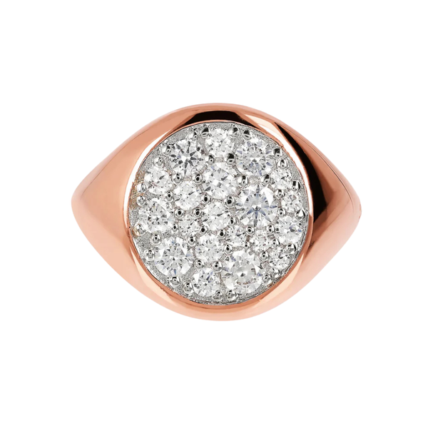 Anello Bronzallure Chevalier Piccolo Con Pavé Tondo WSBZ01309WR-54