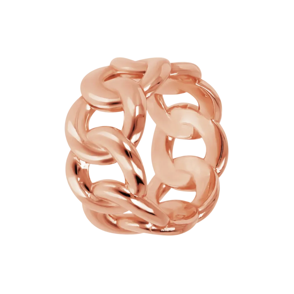Bronzallure Ring Mesh In Golden Rosè Purity