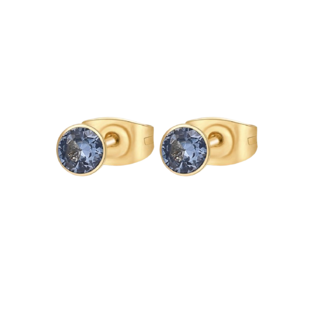 Orecchini Brosway Chakra Dorati Punti Luce Blu BHKE054