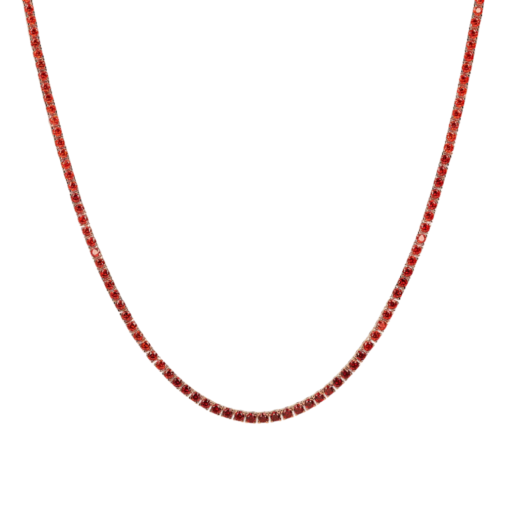 Collar Tennis Bronzallure con circonita naranja efecto degradado