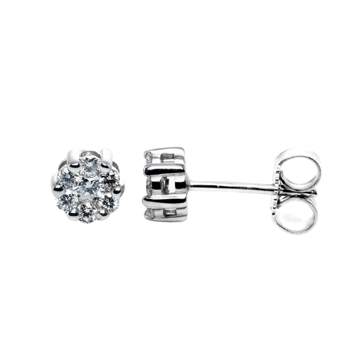 Bibigì White Gold Rosette Earrings with 0.34 CT Diamonds ORK0024B02
