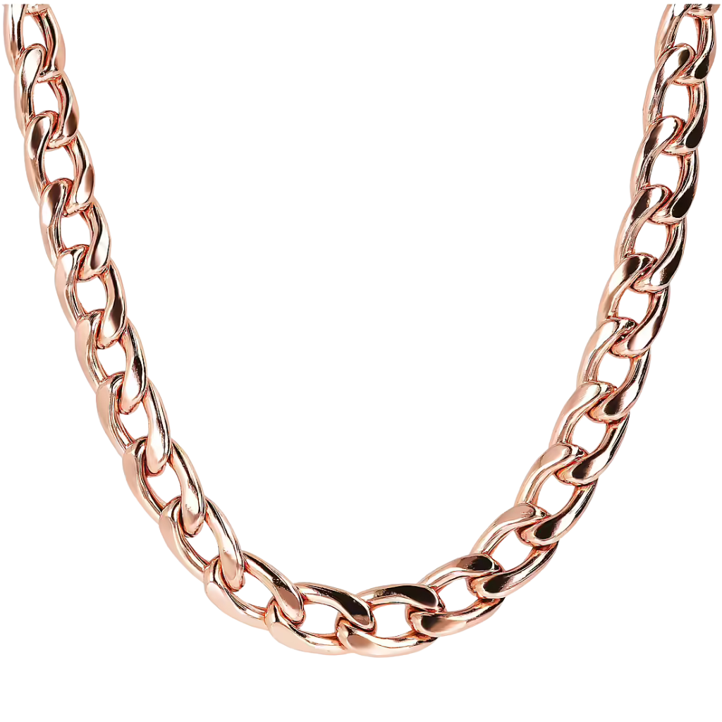 Collar de eslabones largos Bronzallure en dorado rosado