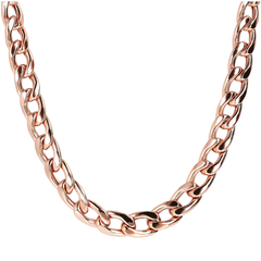 Collar de eslabones largos Bronzallure en dorado rosado