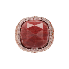 Bronzallure Golden Rose Ring with Natural Stone