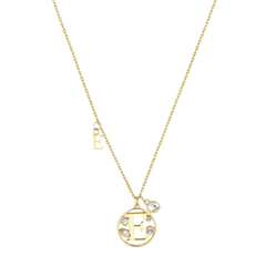 Brosway Chakra Necklace with Initial Alphabet and Gold