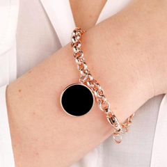 Bracciale Bronzallure Con Ciondolo A Disco E Catena Rolò WSBZ00856BO