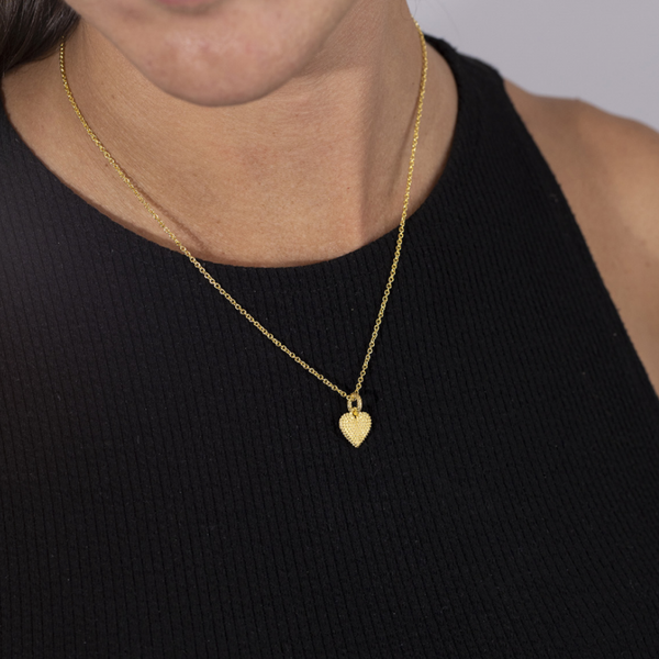 Collana Nove25 Pendente Charm Cuore Puntinato Dorato N25COL00366